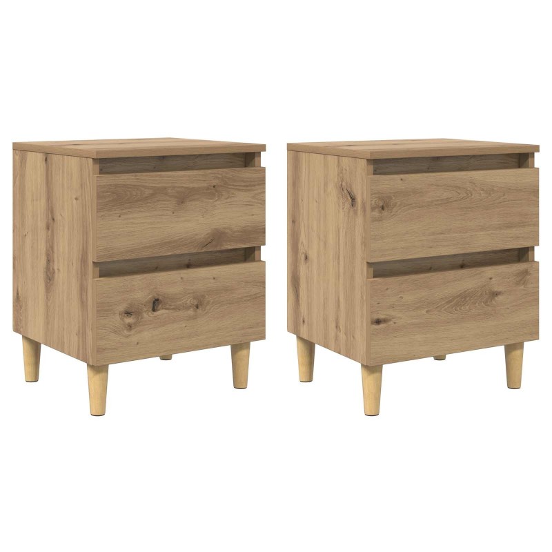 Meubles de lit 2 pcs Chêne artisanal 40 x 35 x 50 cm 633023633023