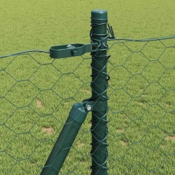 Clôture hexagonale avec base en béton 25 x 1 m Vert forêt 633024633024
