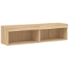 Meubles TV avec lumières LED 2 pcs chêne sonoma 60x30x30 cm 633025633025