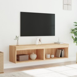 Meubles TV avec lumières LED 2 pcs chêne sonoma 60x30x30 cm 633025633025