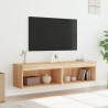 Meubles TV avec lumières LED 2 pcs chêne sonoma 60x30x30 cm 633025633025