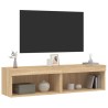 Meubles TV avec lumières LED 2 pcs chêne sonoma 60x30x30 cm 633025633025