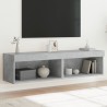 Meubles TV avec lumières LED 2 pcs gris béton 60x30x30 cm 633026633026