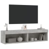 Meubles TV avec lumières LED 2 pcs gris béton 60x30x30 cm 633026633026