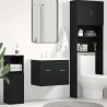 Meuble sous-vasque de salle de bain en chêne noir 60 x 38,5 x 46 cm bois d'ingénierie 633034633034