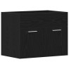 Meuble sous-vasque de salle de bain en chêne noir 60 x 38,5 x 46 cm bois d'ingénierie 633034633034