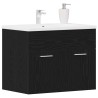 Meuble sous-vasque de salle de bain en chêne noir 60 x 38,5 x 46 cm bois d'ingénierie 633034633034