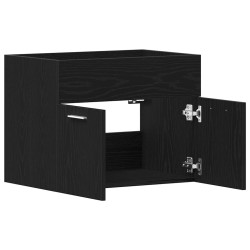 Meuble sous-vasque de salle de bain en chêne noir 60 x 38,5 x 46 cm bois d'ingénierie 633034633034