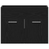 Meuble sous-vasque de salle de bain en chêne noir 60 x 38,5 x 46 cm bois d'ingénierie 633034633034