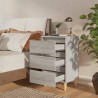 Table de chevet avec pieds en bois Sonoma gris 40x35x69 cm 633041633041