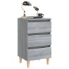 Table de chevet avec pieds en bois Sonoma gris 40x35x69 cm 633041633041