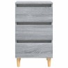 Table de chevet avec pieds en bois Sonoma gris 40x35x69 cm 633041633041