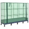 Jardinière de jardin avec couverture de serre et roues 4 pc PP 633044633044