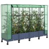 Jardinière de jardin avec couverture de serre et roues 4 pc PP 633044633044