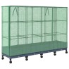 Jardinière de jardin avec couverture de serre et roues 4 pc PP 633044633044