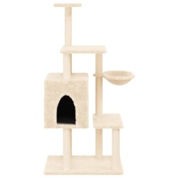 Arbre à chat avec griffoirs en sisal Crème 131 cm 633053633053
