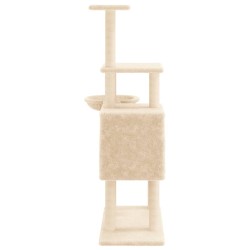 Arbre à chat avec griffoirs en sisal Crème 131 cm 633053633053
