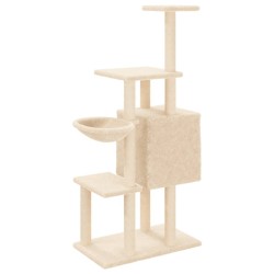 Arbre à chat avec griffoirs en sisal Crème 131 cm 633053633053
