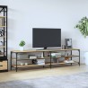Meuble TV chêne sonoma 200x30x50 cm bois d'ingénierie et métal 633055633055