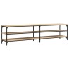 Meuble TV chêne sonoma 200x30x50 cm bois d'ingénierie et métal 633055633055