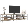 Meuble TV chêne sonoma 200x30x50 cm bois d'ingénierie et métal 633055633055