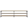Meuble TV chêne sonoma 200x30x50 cm bois d'ingénierie et métal 633055633055