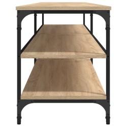Meuble TV chêne sonoma 200x30x50 cm bois d'ingénierie et métal 633055633055
