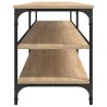 Meuble TV chêne sonoma 200x30x50 cm bois d'ingénierie et métal 633055633055