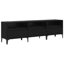 Meuble TV Chêne noir 150 x 30 x 45 cm Bois d'ingénierie et fer 633057633057