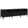 Meuble TV Chêne noir 150 x 30 x 45 cm Bois d'ingénierie et fer 633057633057