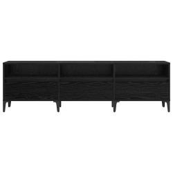Meuble TV Chêne noir 150 x 30 x 45 cm Bois d'ingénierie et fer 633057633057
