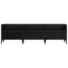 Meuble TV Chêne noir 150 x 30 x 45 cm Bois d'ingénierie et fer 633057633057