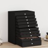 Coffret à bijoux 10 niveaux avec supports pour montres Noir 29 x 20,5 x 40,5 cm 633060633060
