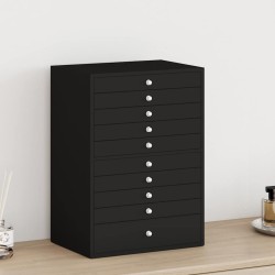 Coffret à bijoux 10 niveaux avec supports pour montres Noir 29 x 20,5 x 40,5 cm 633060633060