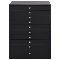 Coffret à bijoux 10 niveaux avec supports pour montres Noir 29 x 20,5 x 40,5 cm 633060633060