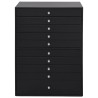 Coffret à bijoux 10 niveaux avec supports pour montres Noir 29 x 20,5 x 40,5 cm 633060633060