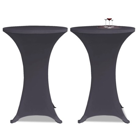 Housse de table extensible 2 pcs 70 cm Anthracite 633062633062