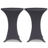 Housse de table extensible 2 pcs 70 cm Anthracite 633062633062