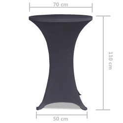 Housse de table extensible 2 pcs 70 cm Anthracite 633062633062