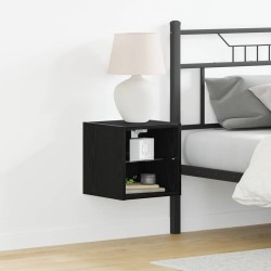 Cabinet de Chevet Murale LED Noir 30 x 28,5 x 30 cm 633071633071