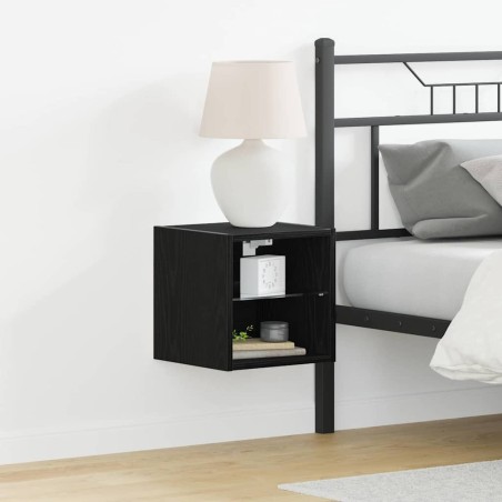Cabinet de Chevet Murale LED Noir 30 x 28,5 x 30 cm 633071633071