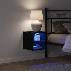 Cabinet de Chevet Murale LED Noir 30 x 28,5 x 30 cm 633071633071