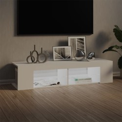 Meuble TV avec lumières LED blanc 135x39x30 cm 633072633072