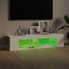 Meuble TV avec lumières LED blanc 135x39x30 cm 633072633072
