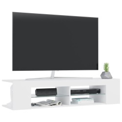 Meuble TV avec lumières LED blanc 135x39x30 cm 633072633072