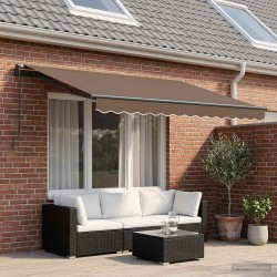 Auvent Rétractable Taupe 2,5 x 2 m tissu 633076633076
