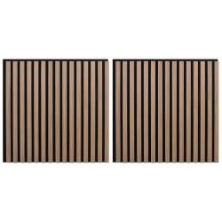 Panneaux muraux 2 pcs Marron 60,5 x 60 cm 633088633088