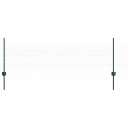 Clôture hexagonale avec poteau 25 x 0,5 m Vert Maille 633094633094