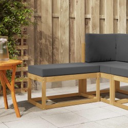 Banc de Jardin Blanc 80 x 43 x 45 cm Bois d'Acacia Massif 633098633098