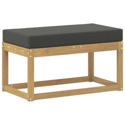 Banc de Jardin Blanc 80 x 43 x 45 cm Bois d'Acacia Massif 633098633098